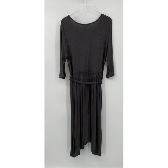 Matilda Jane Go West midi dress gray black space dye knit stretch shift new XXL - Picture 4 of 5